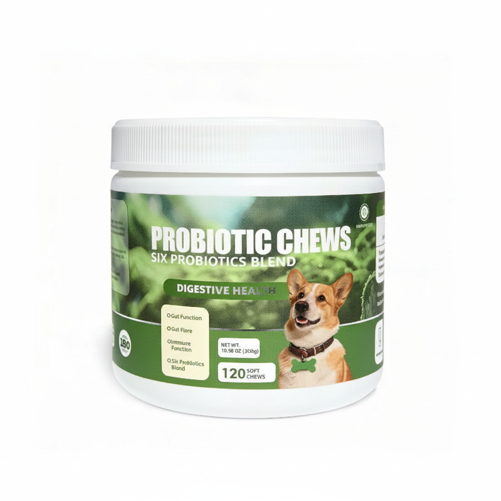 Dog Probiotic Chews - 6 Strains Probiotics Blend for Digestive Health
