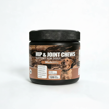 Dog Hip &amp; Joint Chews - Mobility Support with Glucosamine, Chondroitin &amp; MSM for Joint Health, Flexibility &amp; Resilience
