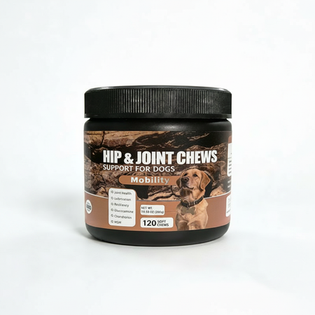 Dog Hip &amp; Joint Chews - Mobility Support with Glucosamine, Chondroitin &amp; MSM for Joint Health, Flexibility &amp; Resilience