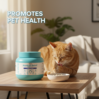 Cat Hairball Relief Soft Chews - Digestive Support & Skin and Coat Health for Cats