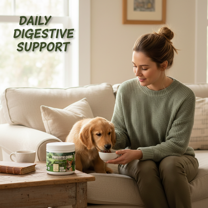 Dog Probiotic Chews, 6-Strain Blend for Dog Digestive Health, Gut Flora & Immune Support