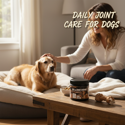 Dog Hip &amp; Joint Chews - Mobility Support with Glucosamine, Chondroitin &amp; MSM for Joint Health, Flexibility &amp; Resilience