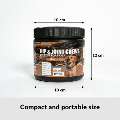 Dog Hip &amp; Joint Chews - Mobility Support with Glucosamine, Chondroitin &amp; MSM for Joint Health, Flexibility &amp; Resilience