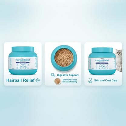 Cat Hairball Relief Soft Chews - Digestive Support & Skin and Coat Health for Cats