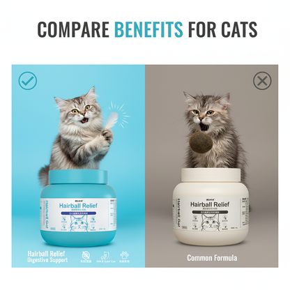 Cat Hairball Relief Soft Chews - Digestive Support & Skin and Coat Health for Cats