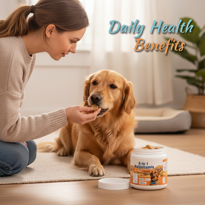8-in-1 Multivitamin Soft Chews for Dogs (60 Count) | All-in-One Supplement for Bone, Skin, Digestion & Immune Support