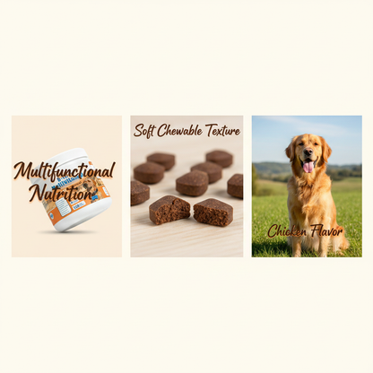 8-in-1 Multivitamin Soft Chews for Dogs (60 Count) | All-in-One Supplement for Bone, Skin, Digestion & Immune Support