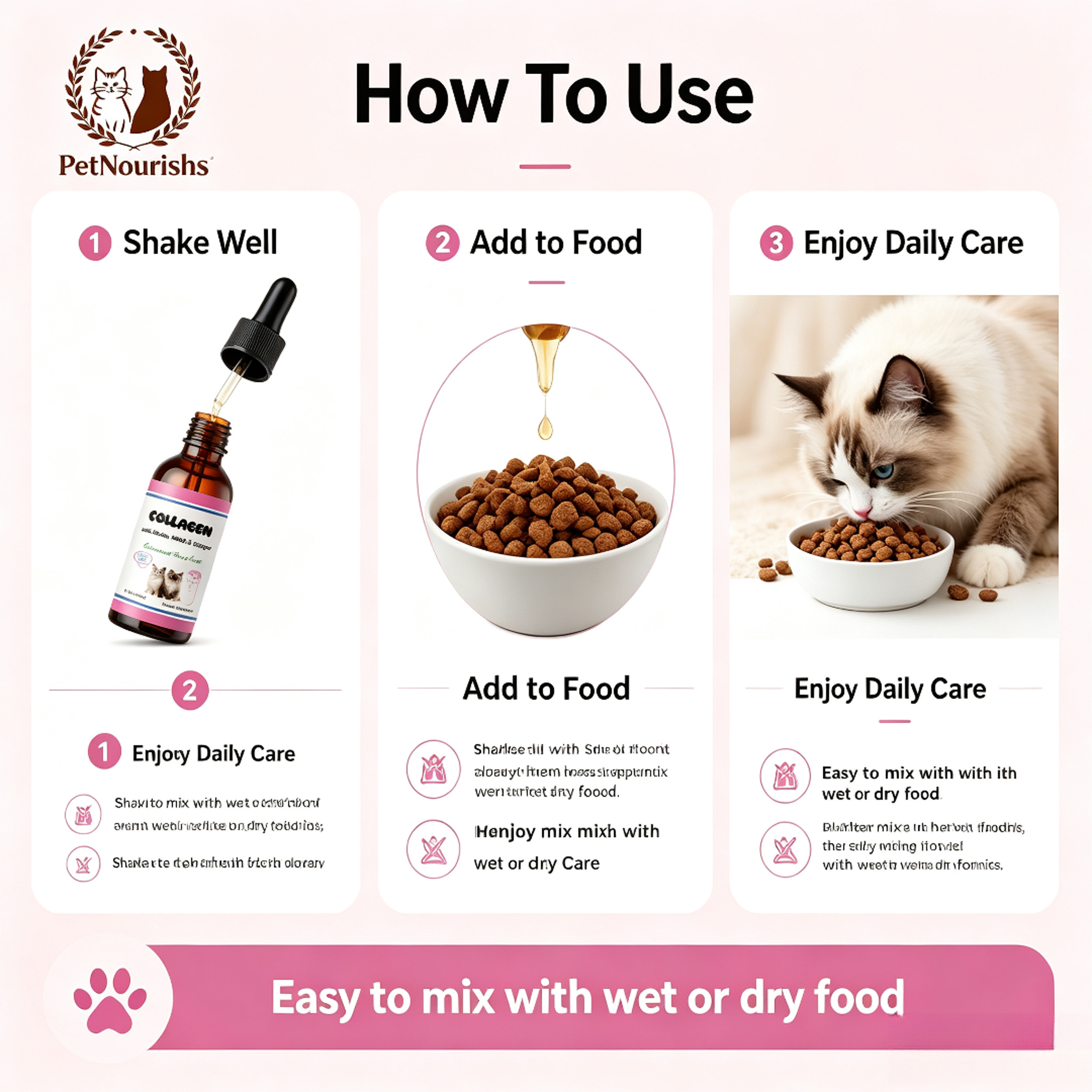 PetNourishs Collagen for Cats - How To Use