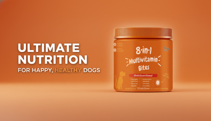 8-in-1 Multivitamin Soft Chews for Dogs (120 Count) | All-in-One Supplement for Bone, Skin, Digestion & Immune Support