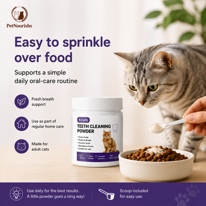 PetNourishs Cat Dental Care Powder | Daily Oral Care Food Topper
