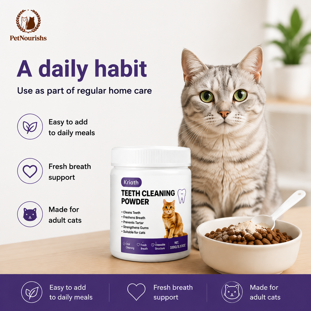 PetNourishs Cat Dental Care Powder | Daily Oral Care Food Topper