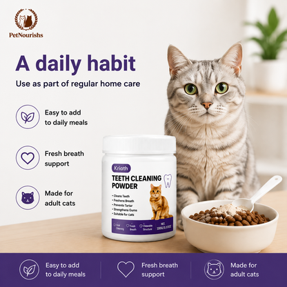 PetNourishs Cat Dental Care Powder | Daily Oral Care Food Topper