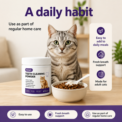 PetNourishs Cat Dental Care Powder | Daily Oral Care Food Topper