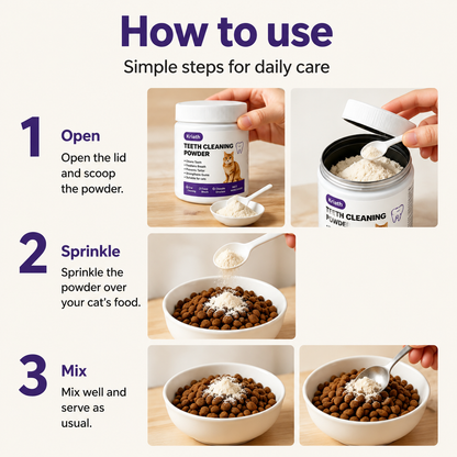 PetNourishs Cat Dental Care Powder | Daily Oral Care Food Topper
