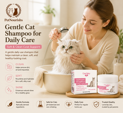 Gentle Degreasing Cat Shampoo for Daily Care – Soft, Clean & Healthy Coat Support